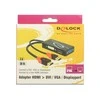 Delock adapteris HDMI kištukas > DVI / VGA / ekrano prievadas, 4K juodas