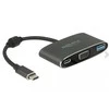 „Delock“ C tipo USB adapteris > VGA lizdas + A tipo USB + C tipo USB PD