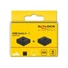 Delock HDMI 2 – 1 jungiklis dvikryptis 4K 60 Hz kompaktiškas