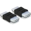 Delock Adapteris 4 kontaktų Molex lizdas-lizdas