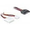Delock SATA 15 kontaktų – Molex – 4 kontaktų diskelis, 0,3 m, daugiaspalvis (65227)