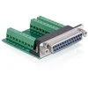 Delock 25-pin D -Submoteriškas adapteris > jungties blokas (65317)