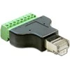 Delock Adapteris RJ45 kištukas > gnybtų blokas, 8 kontaktų 2 dalių