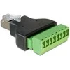 Delock Adapteris RJ45 kištukas > gnybtų blokas, 8 kontaktų 2 dalių