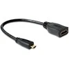 DELOCK Adapterio kabelis mikro HDMI-D St > HDMI-A Bu mit 23 cm laidas