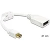 Delock Adapteris mini Displayport 1.2 vyriškas > Displayport moteriškas 4K baltas