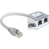 Delock DELOCK Adapteris RJ45 Port Dopleris 1xSt->2xBu 1xEthernet 1xISDN - 65441