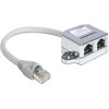Delock DELOCK Adapteris RJ45 Port Dopleris 1xSt->2xBu 1xEthernet 1xISDN - 65441