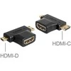 DELOCK Adapteris HDMI-A Buchse > HDMI-C + HDMI-D Stecker