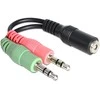 Adapteris Delock 3.5mm x2 kištukai - 3.5mm lizdas; 0,12m
