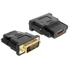 DeLOCK adapteris iš DVI į HDMI, DVI 24 + 1 kontaktas, HDMI 19 pin, auksu padengtos jungtys, juodas / 65466