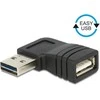 „Delock“ adapteris EASY-USB 2.0-A kištukas > USB 2.0-A lizdas, pakreiptas į kairę / dešinę
