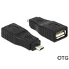 DELOCK USB Micro B adapteris > Visiškai padengtas USB 2.0 moteriškas OTG