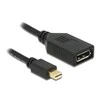 DELOCK Adapteris mini Displayport male > Displayport female juodas