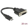 Delock mini HDMI į DVI adapteris, 20 cm