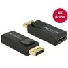 DELOCK Adapteris DisplayPort 1.2 Stecker > HDMI Buchse juodas 4K Aktiv