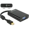 „DeLOCK 65598“, 0,08 m, „Mini DisplayPort“, VGA (D-Sub) + 3,5 mm, kištukas, lizdas, 1920 x 1200 pikselių