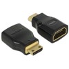 DELOCK Adapteriai Didelės spartos HDMI su Ethernet – HDMI Mini-C vyriškas > HDMI-A moteriškas 4K juodas