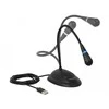 Broadcast Delock USB Schwanenhals Mikrofonas mit Standfu und Mute + On Off Taste
