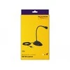 Broadcast Delock USB Schwanenhals Mikrofonas mit Standfu und Mute + On Off Taste