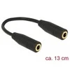 Kabelis Delock Jack 3.5mm - Jack 3.5mm 0.1m juoda (65896)