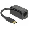 DELOCK Adapteris SuperSpeed USB USB 3.1 Gen 1 su USB Type-C male > Gigabit LAN 10/100/1000 Mbps kompaktiškas juodas