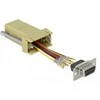 Delock Adapteris Sub-D 9 Pin Buchse zu RJ45 Buchse Montagesatz grau