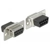 Delock Adapteris Sub-D 9 Pin Buchse zu RJ45 Buchse Montagesatz juodas