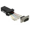 DeLOCK 66166 lyties keitiklis / Sub-D RJ-45 kabelis, juodas, nerūdijantis plienas