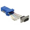 Delock Adapteris Sub-D 9 Pin Stecker zu RJ45 Buchse Montagesatz blau