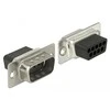 Delock Adapteris Sub-D 9 Pin Stecker zu RJ45 Buchse Montagesatz blau
