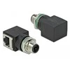 Delock Netzwerkadapter M12 4 Pin D-kodiert Stecker zu RJ45 Buchse