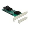 DeLOCK 8P SATA PCIe x1 card - LP - 90072