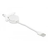 Delock Easy 45 modulio USB 2.0 išskleidžiamasis kabelis USB tipo A iki EASY-USB tipo mikro-B baltas