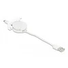 Delock Easy 45 modulio USB 2.0 išskleidžiamasis kabelis USB tipo A iki EASY-USB tipo mikro-B baltas