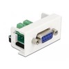 Delock Easy 45 modulio D-Sub 9 kontaktų lizdas su 10 kontaktų gnybtų bloku 22,5 x 45 mm