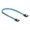 Delock SATA 6 Gb/s Kabelis UV Leuchteffekt blau 30 cm