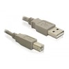 USB laidas Delock USB-A - USB-B 1,8 m Baltas (82215)