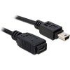 Kabelis USB Delock USB-A - miniUSB 1 m Juodas (82667)