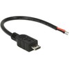 Delock kabelis USB 2.0 Micro-B kištukas > 2 x atviri kabelio galai 10 cm Raspberry Pi