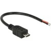 Delock kabelis USB 2.0 Micro-B kištukas > 2 x atviri kabelio galai 10 cm Raspberry Pi