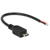 Delock kabelis USB 2.0 Micro-B kištukas > 2 x atviri kabelio galai 10 cm Raspberry Pi