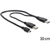 DELOCK 83178 Delock Cable 2 x USB 2.0-A male > USB mini 5 kontaktų. 0,3 m