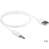 Delock Cable USB-A kištukas > Jack 3,5 mm kištukas 4 kontaktų iPod Shuffle 1 m