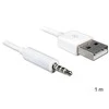 Delock Cable USB-A kištukas > Jack 3,5 mm kištukas 4 kontaktų iPod Shuffle 1 m