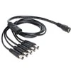 MAITINIMO KABELAS DC 5,5X2,1MM(F)->5X DC(M) 0,5M JUODA DELOCK