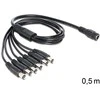 „Delock“ maitinimo kabelio nuolatinės srovės skirstytuvas 5,5 x 2,1 mm 1x - 6x St (83289)