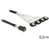 Delock Cable mini SAS HD SFF-8643 > 4 x SATA 7 kontaktų 0,5 m