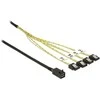 Delock Cable Mini SAS HD SFF 8643 x4 > 4x SATA 1 m
