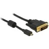 Delock Cable Micro HDMI D kištukas > DVI 24+1 kištukas 1 m